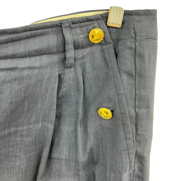 J. Crew Collection Marie Marot Wide-Leg Pant Italian Line Blend Navy Blue 12 - Picture 6 of 13